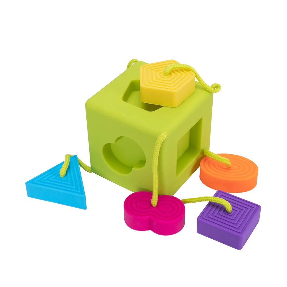 Oombee Cube Shape Sorter | Tactile Exploration Toy - Image 2