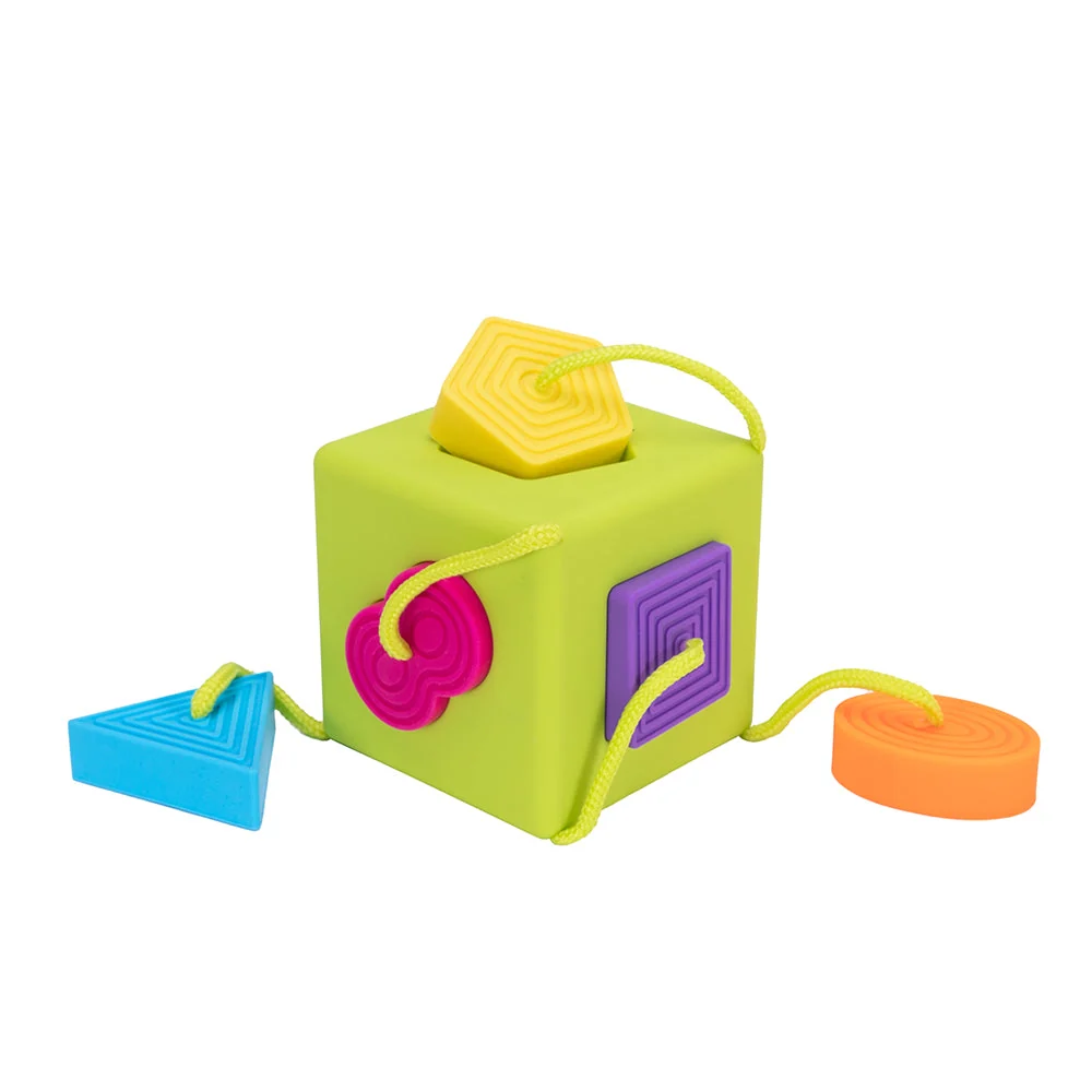 Oombee Cube Shape Sorter | Tactile Exploration Toy - Image 3