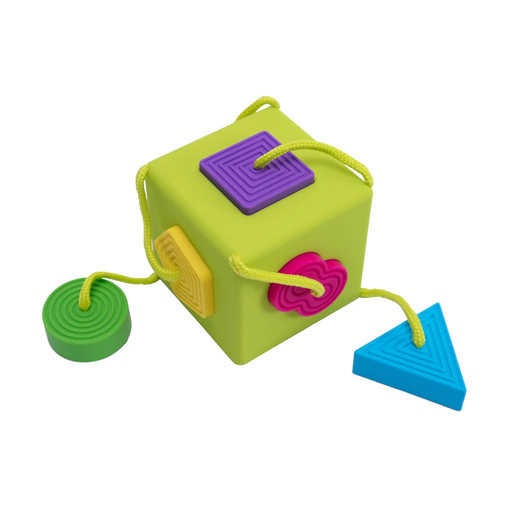 Oombee Cube Shape Sorter | Tactile Exploration Toy - Image 4