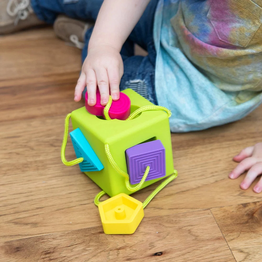Oombee Cube Shape Sorter | Tactile Exploration Toy - Image 9