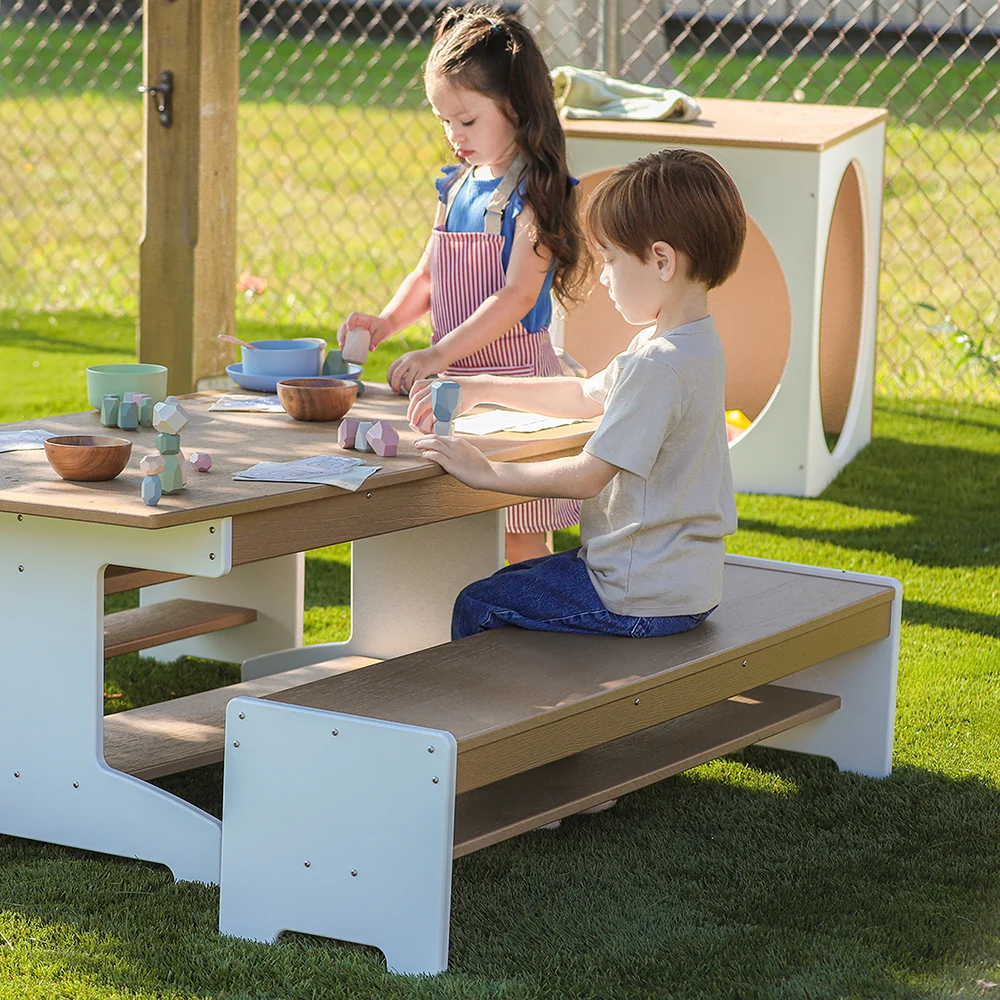outdoorED™ Bench | Weather-Resistant Outdoor Classroom Bench with Storage Shelf - Image 3