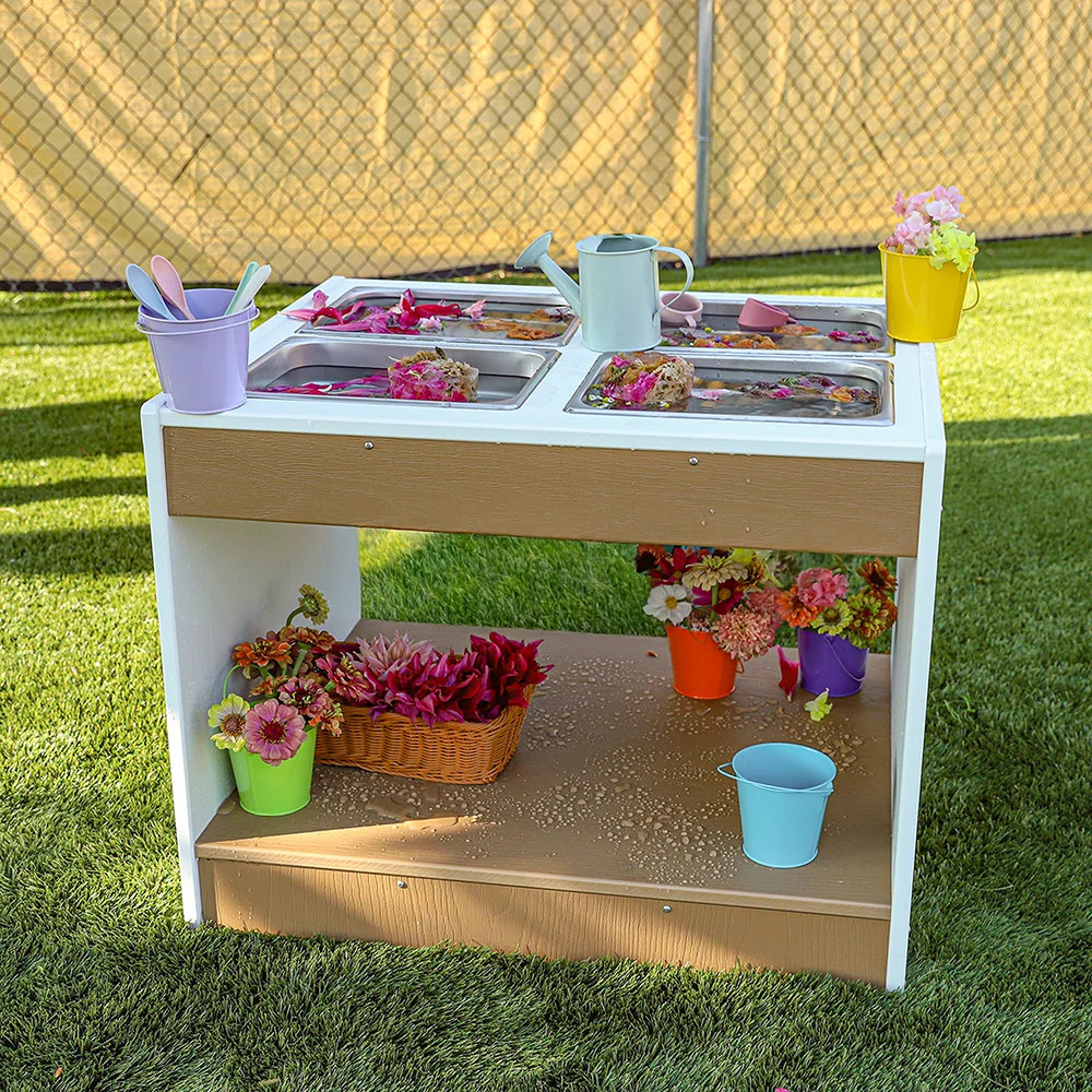 outdoorED™ Sensory Table | Weather-Resistant Outdoor Sensory Play Table with Trays & Storage - Image 4