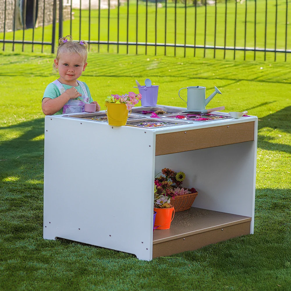 outdoorED™ Sensory Table | Weather-Resistant Outdoor Sensory Play Table with Trays & Storage - Image 5