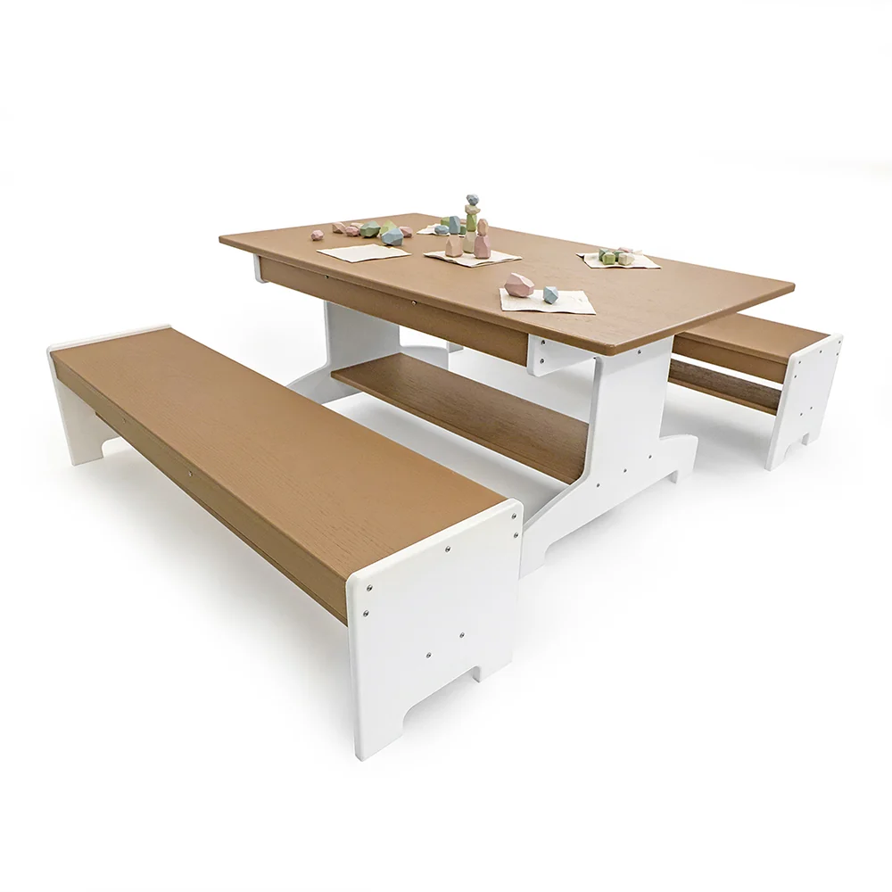 outdoorED™ Table And Two Benches Set | Weather-Resistant Outdoor Classroom Seating & Activity Table - Image 3