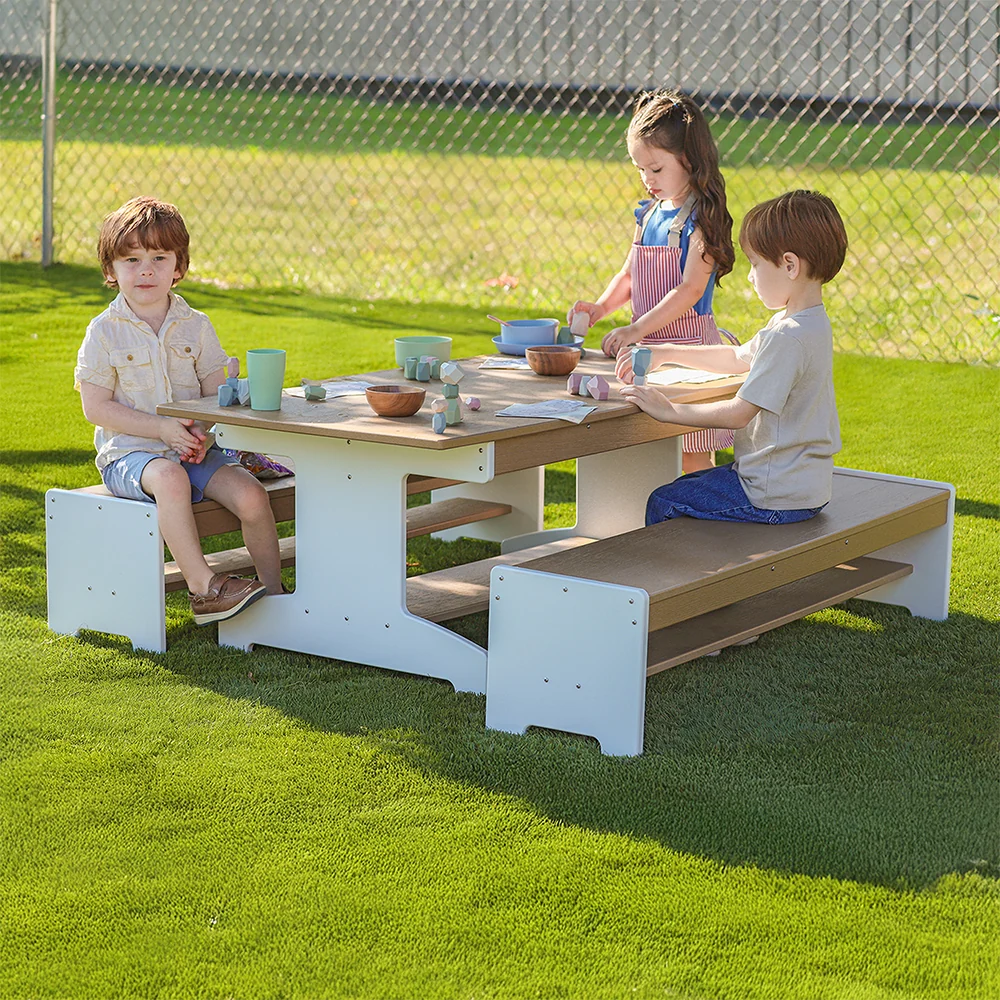 outdoorED™ Table And Two Benches Set | Weather-Resistant Outdoor Classroom Seating & Activity Table - Image 7