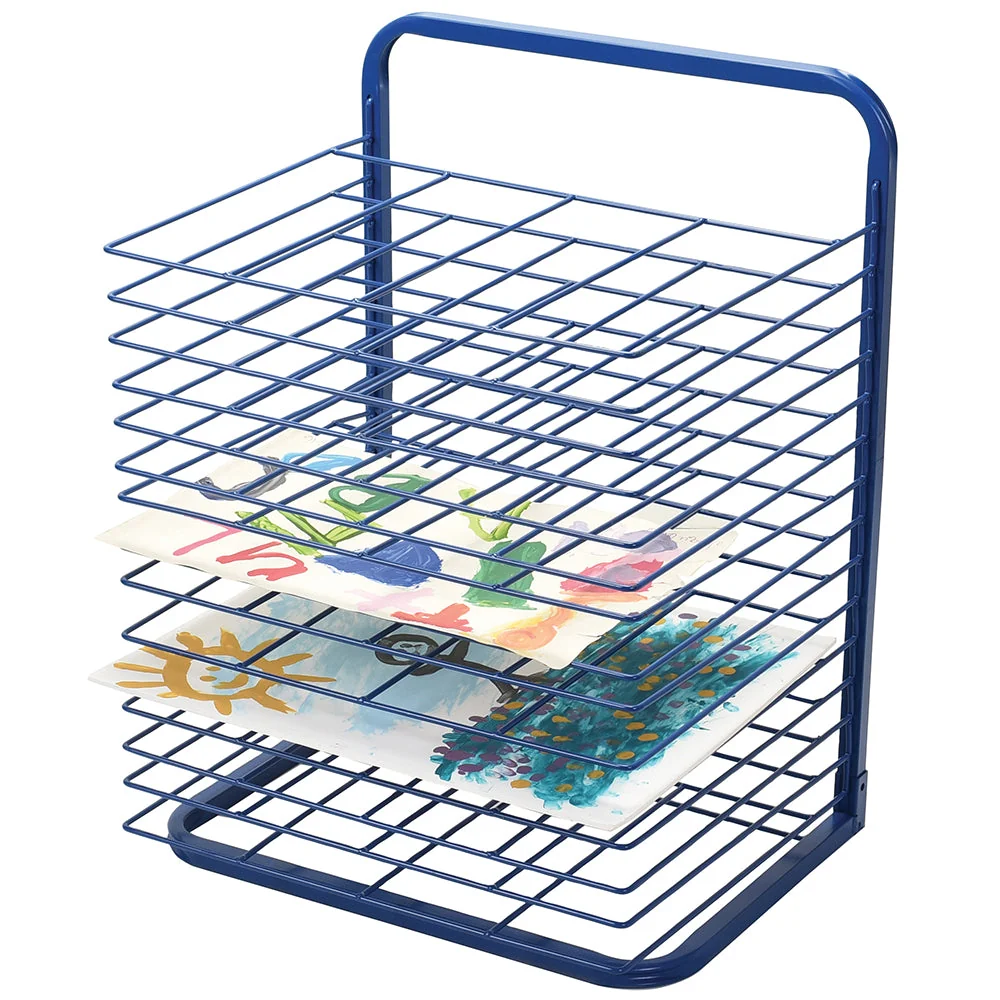 15-Shelf Sturdy Paint Classroom Drying Rack | Sturdy Powder-Coated Wire | Free-Standing - Image 4