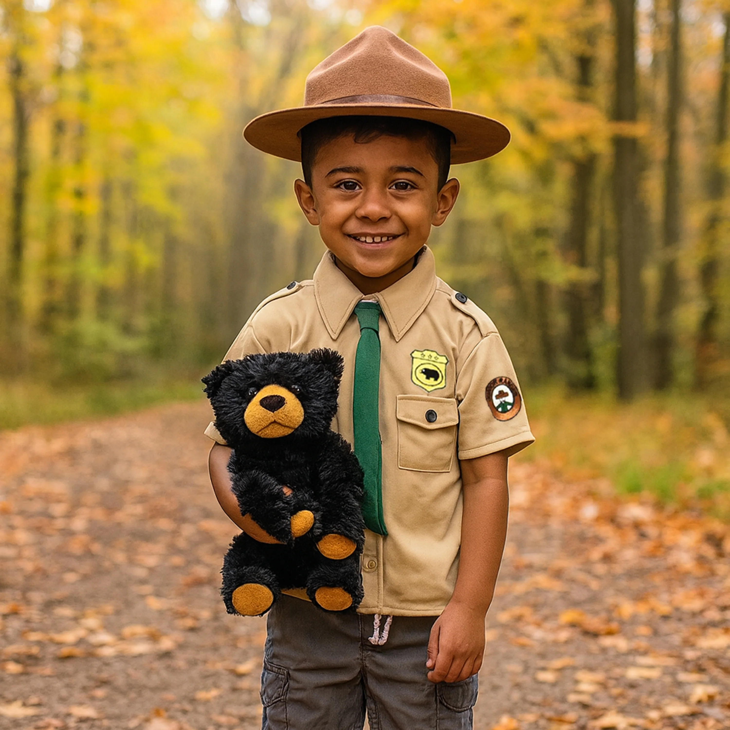 Park Ranger Costume with Bear - Image 4