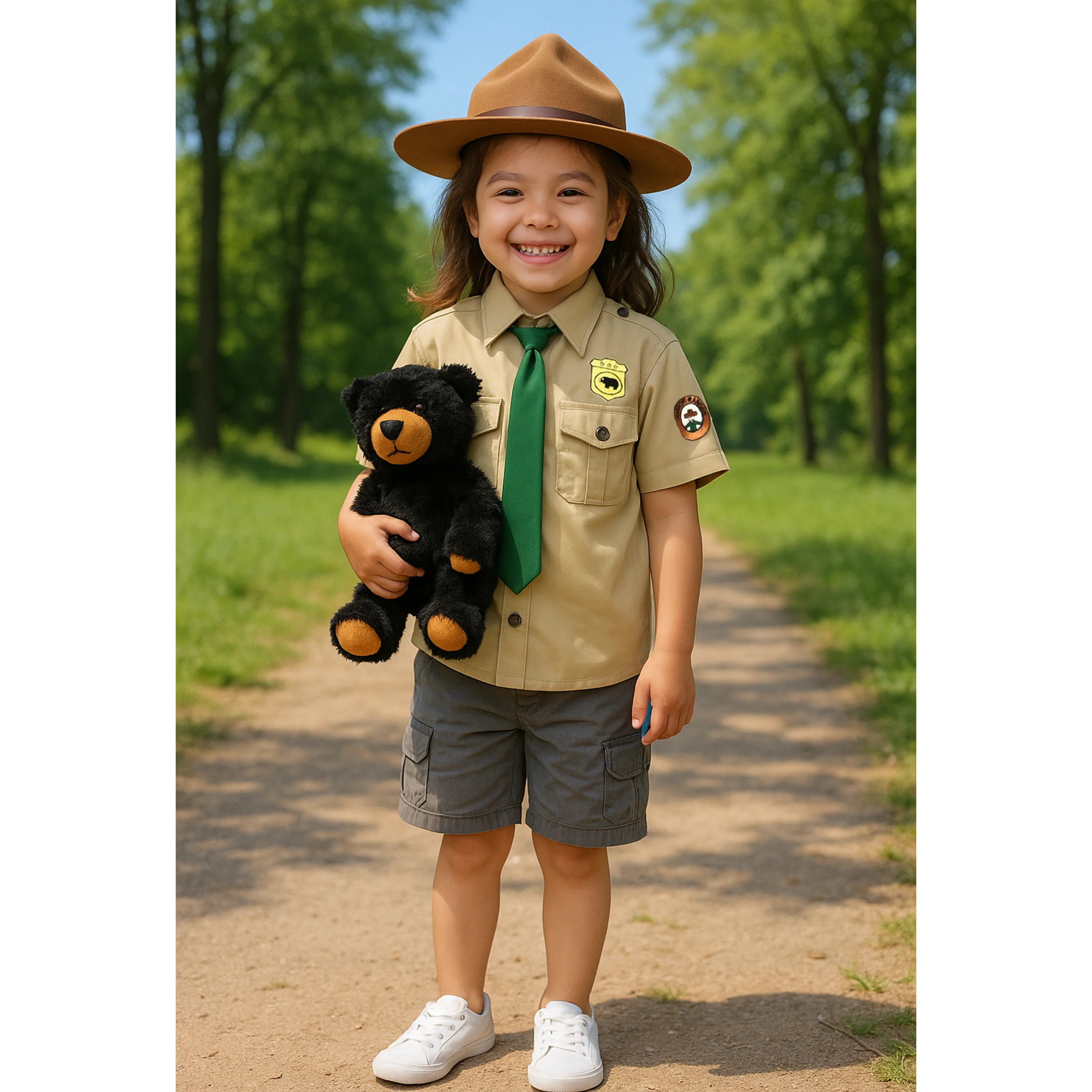 Park Ranger Costume with Bear - Image 5