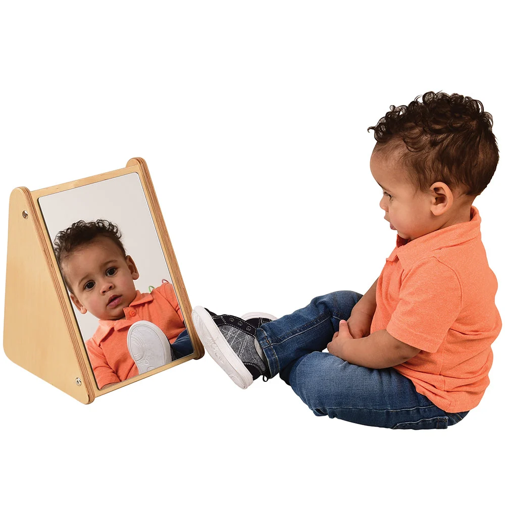 Peek-A-Boo Angled Mirror with Eco-Friendly Wooden Stand - Image 10
