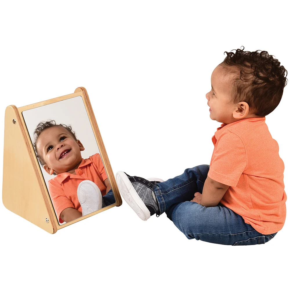 Peek-A-Boo Angled Mirror with Eco-Friendly Wooden Stand - Image 11