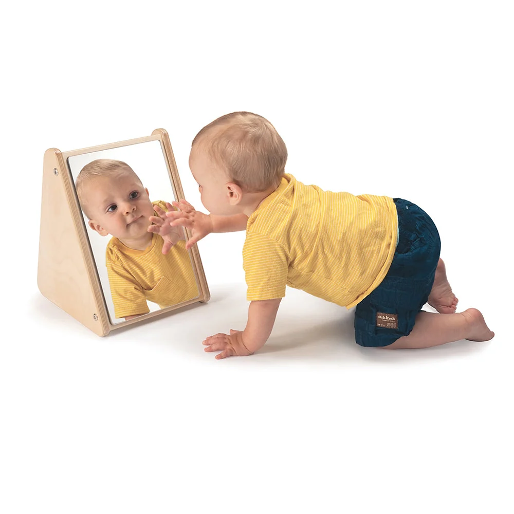 Peek-A-Boo Angled Mirror with Eco-Friendly Wooden Stand - Image 12
