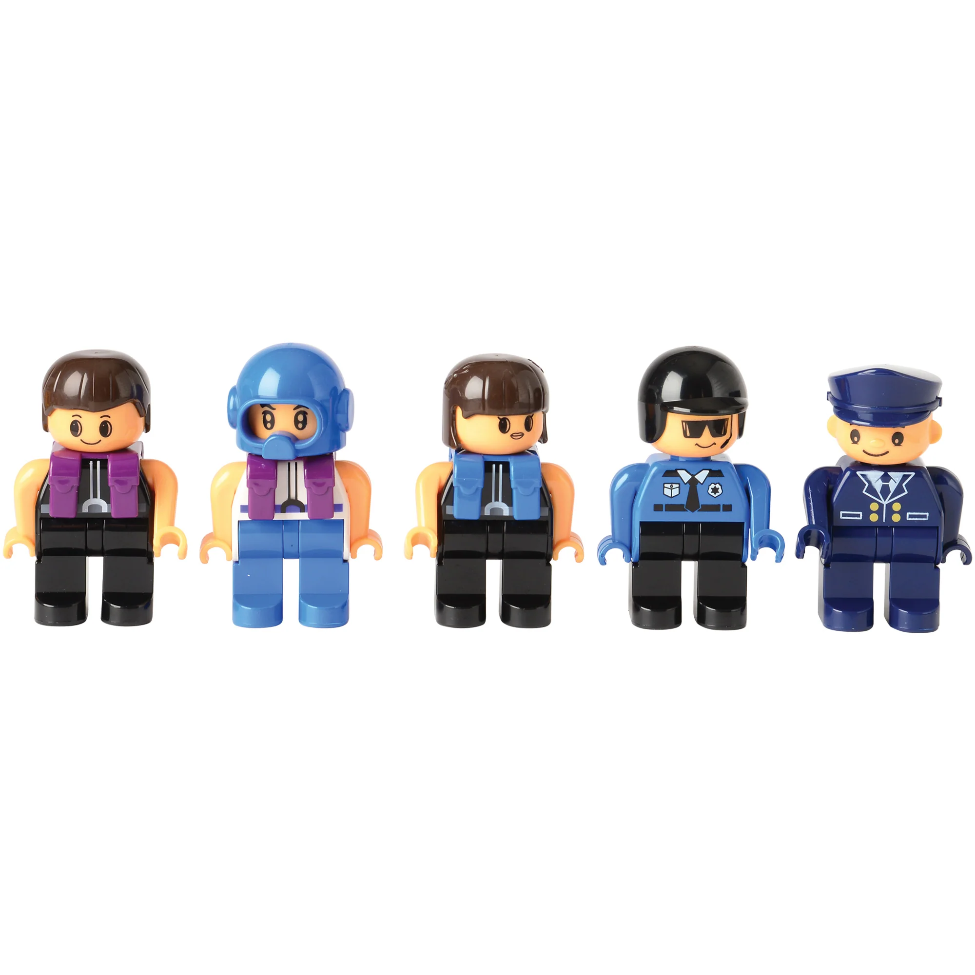 People Figurines for Preschool Building Bricks | 20-Piece Posable Community Helper Set - Image 6