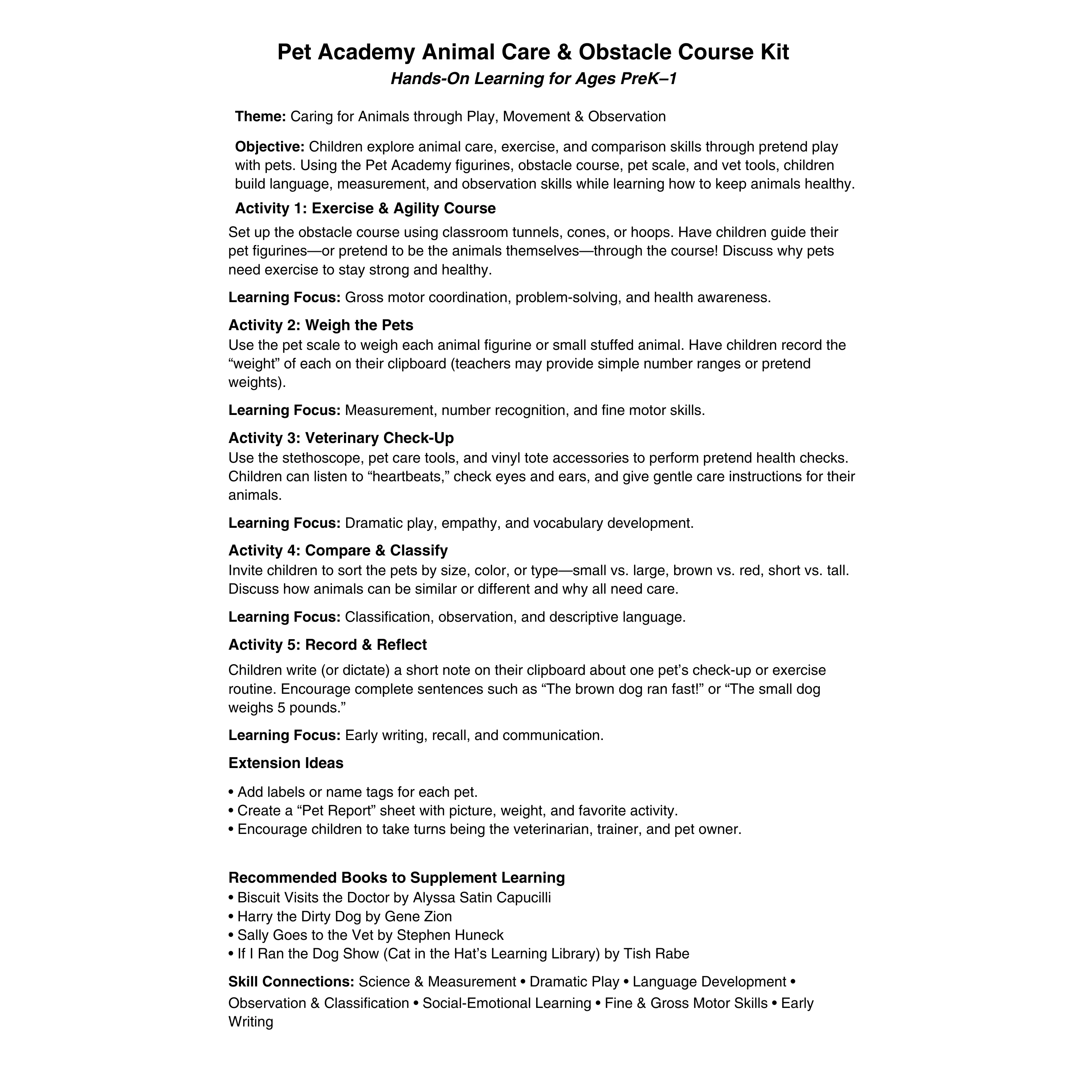 Pet Care Learning Kit | Role Play for Language, STEM & Social-Emotional Development - Image 2