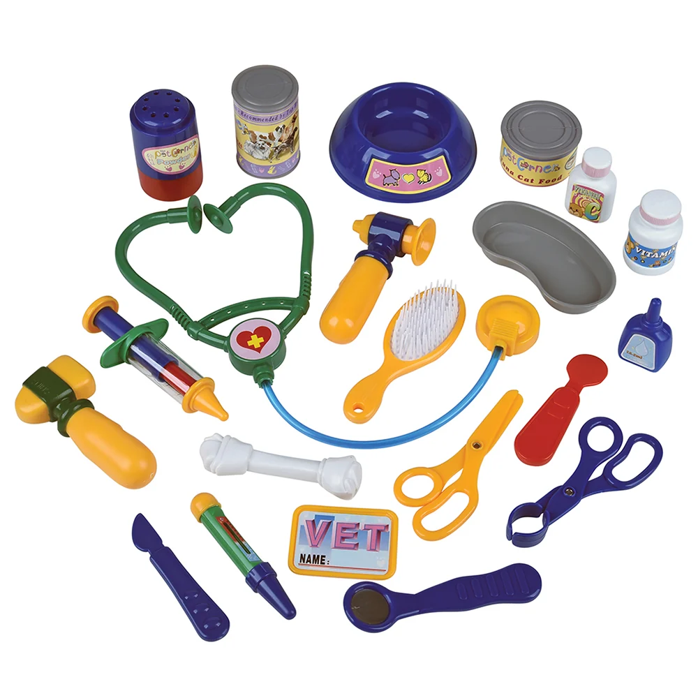 Little Veterinarian Pet Care Play Set | 21-Piece Pretend Animal Clinic & Grooming Kit