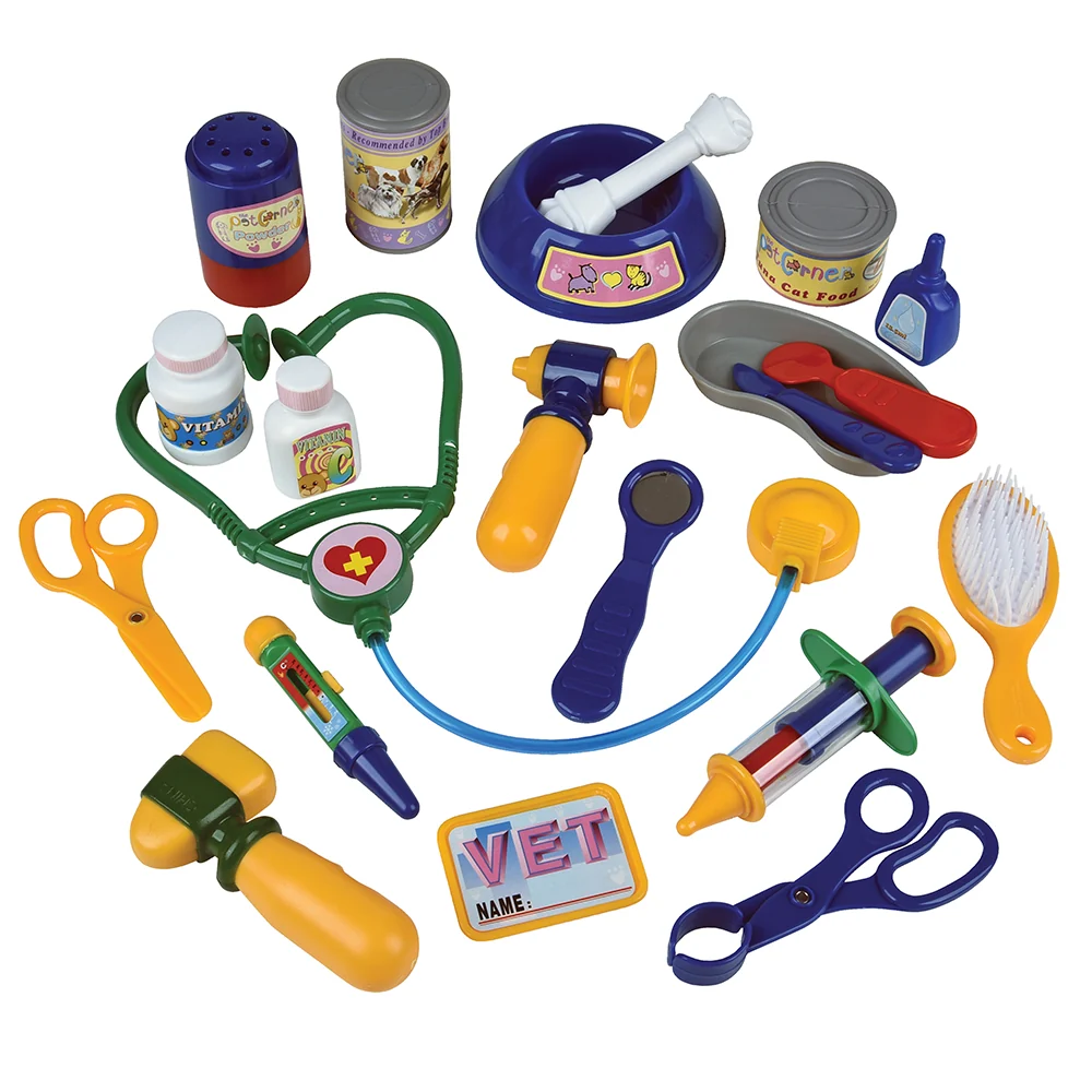 Little Veterinarian Pet Care Play Set | 21-Piece Pretend Animal Clinic & Grooming Kit - Image 2