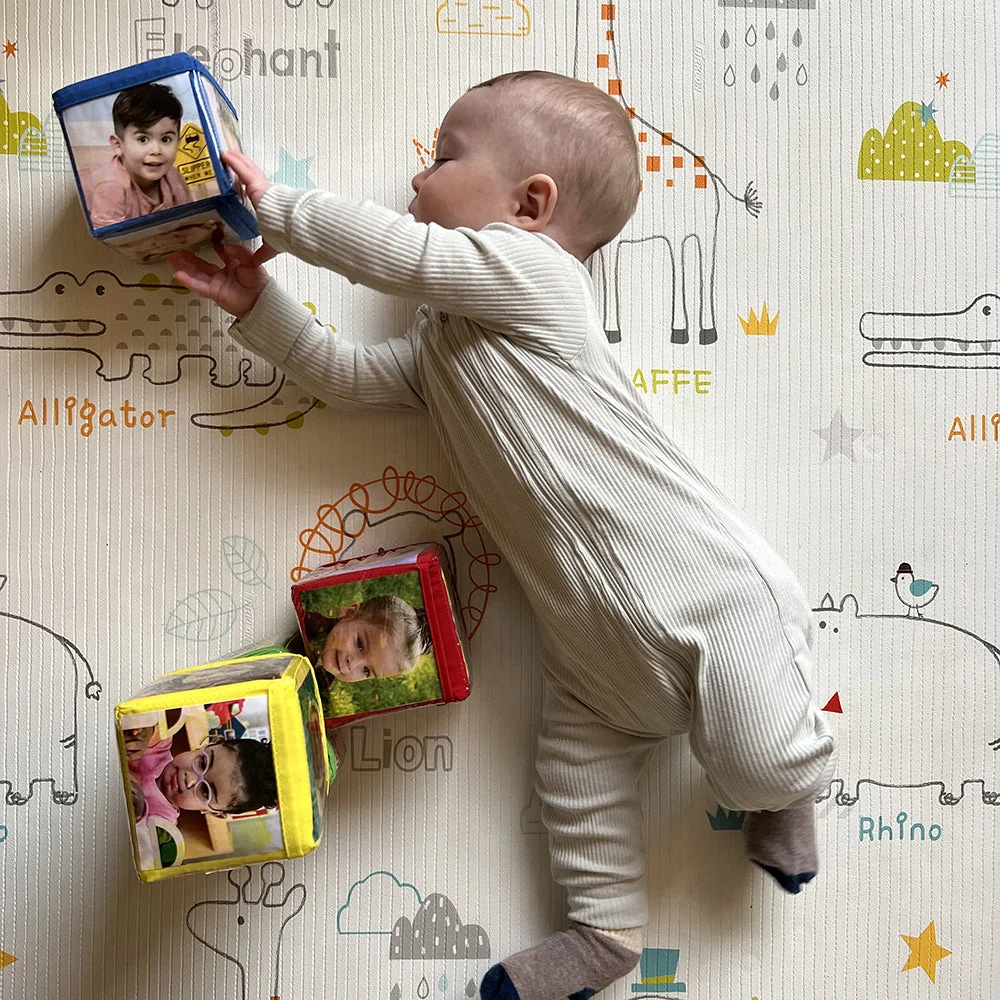 Stacking Blocks with Photo Pockets | 4-Piece Soft Foam Learning Set - Image 10