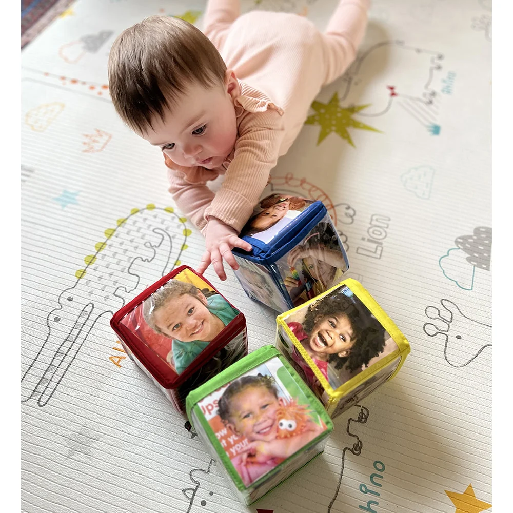 Stacking Blocks with Photo Pockets | 4-Piece Soft Foam Learning Set - Image 12