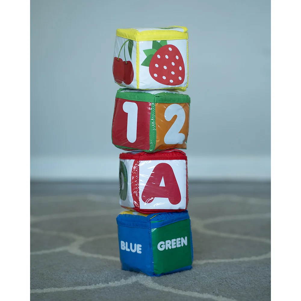 Stacking Blocks with Photo Pockets | 4-Piece Soft Foam Learning Set - Image 18