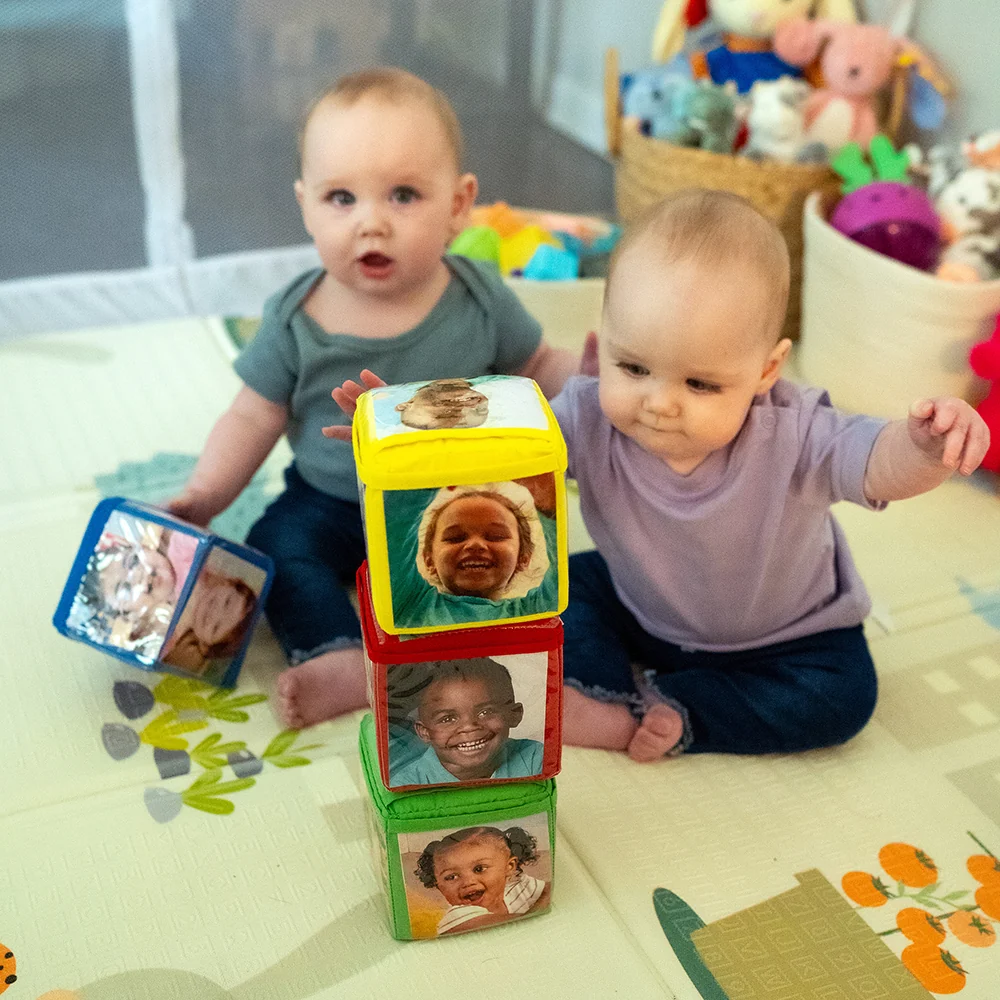 Stacking Blocks with Photo Pockets | 4-Piece Soft Foam Learning Set - Image 9