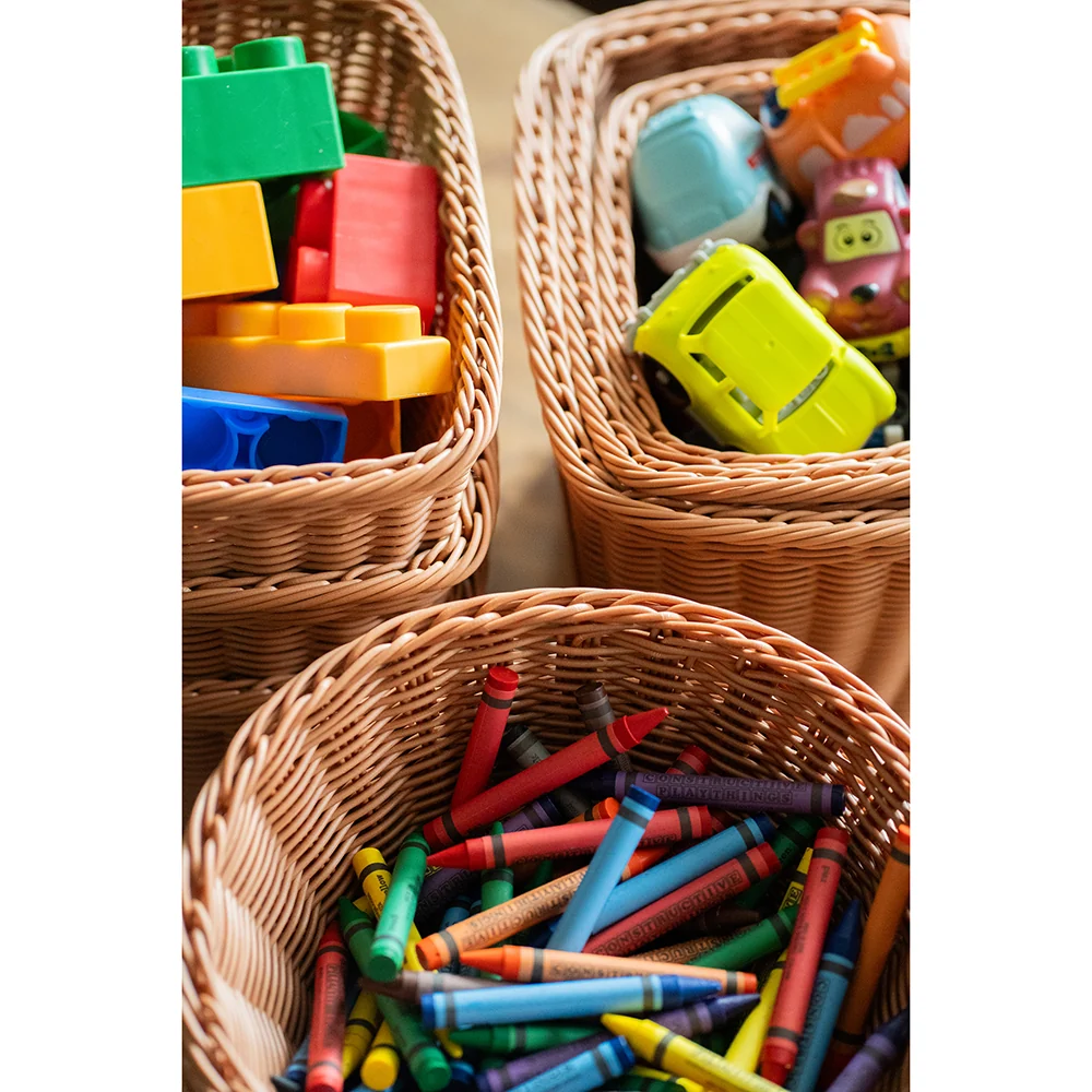 Plastic Wicker Baskets - Set of 9 - Image 5