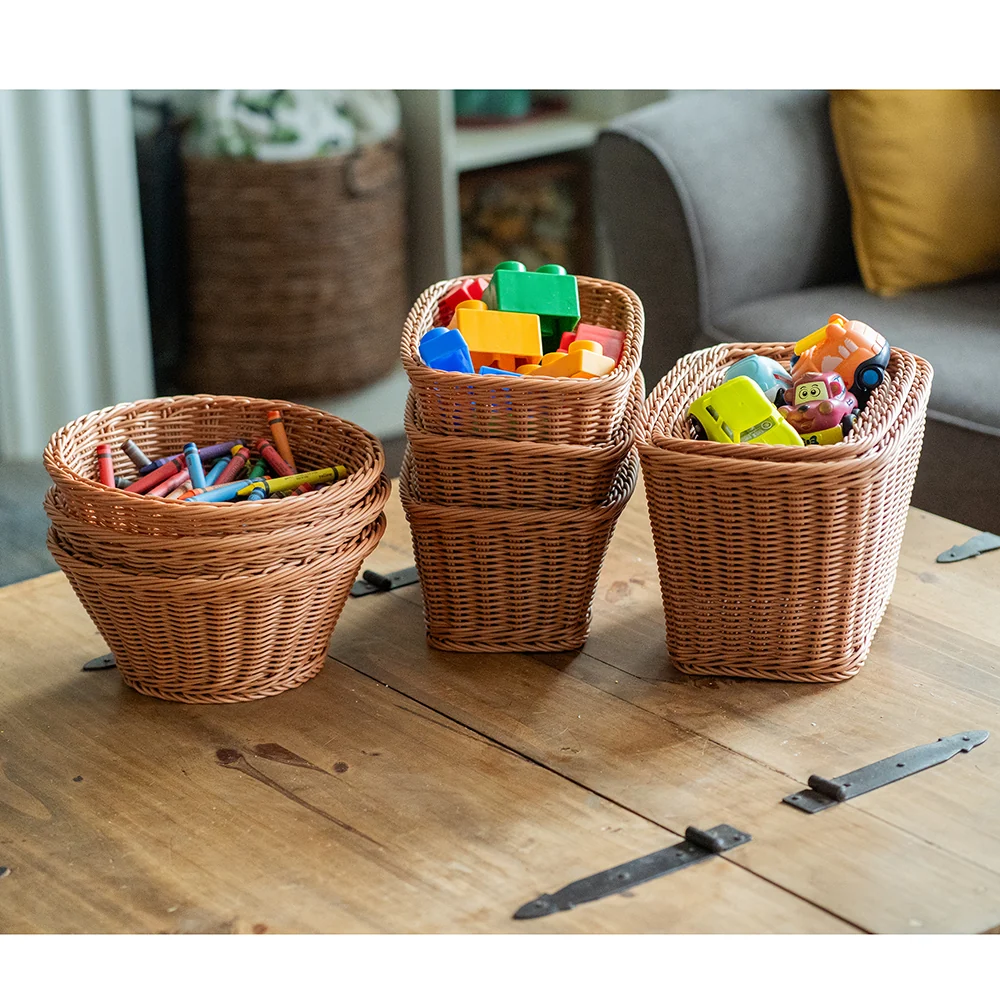 Plastic Wicker Baskets - Set of 9 - Image 7