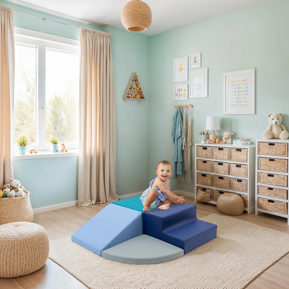Toddler Playtime Corner Climber Set | 4-Piece Soft PlayForms Gross Motor Activity Center - Image 6
