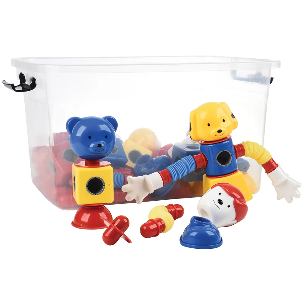 Popping Pals STEM Construction Set | 75-Piece Snap & Bend Building Toy for Creative Play and Early Engineering