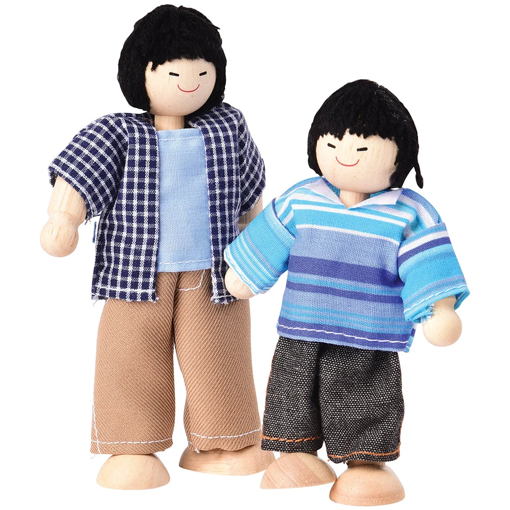 Bendable Wooden Dolls - Asian Family | 4 Piece Set - Image 4