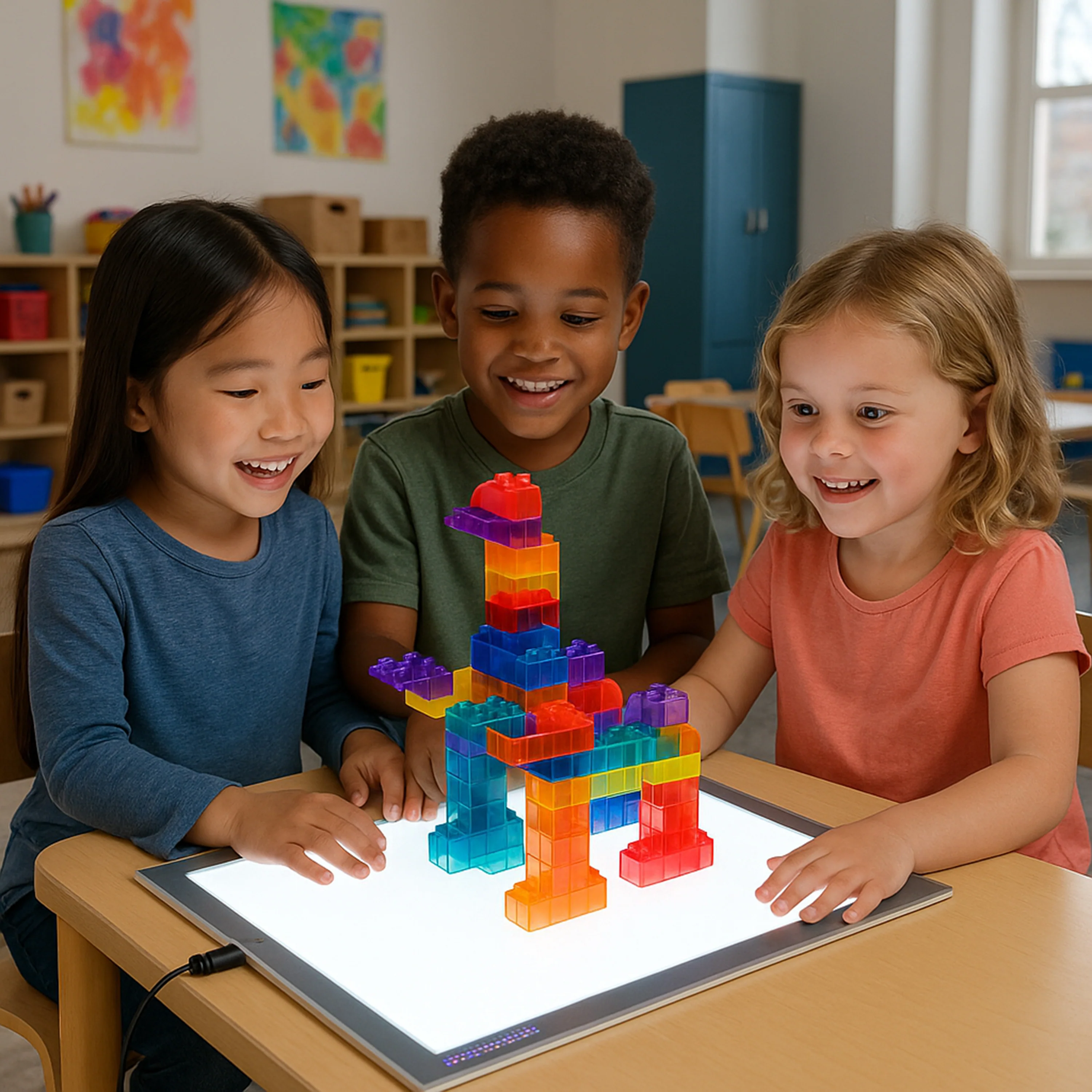 Preschool Size Transparent Building Bricks - Image 3