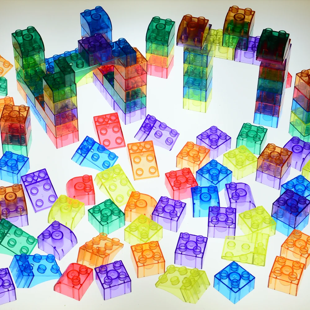 Preschool Size Transparent Building Bricks - Image 4