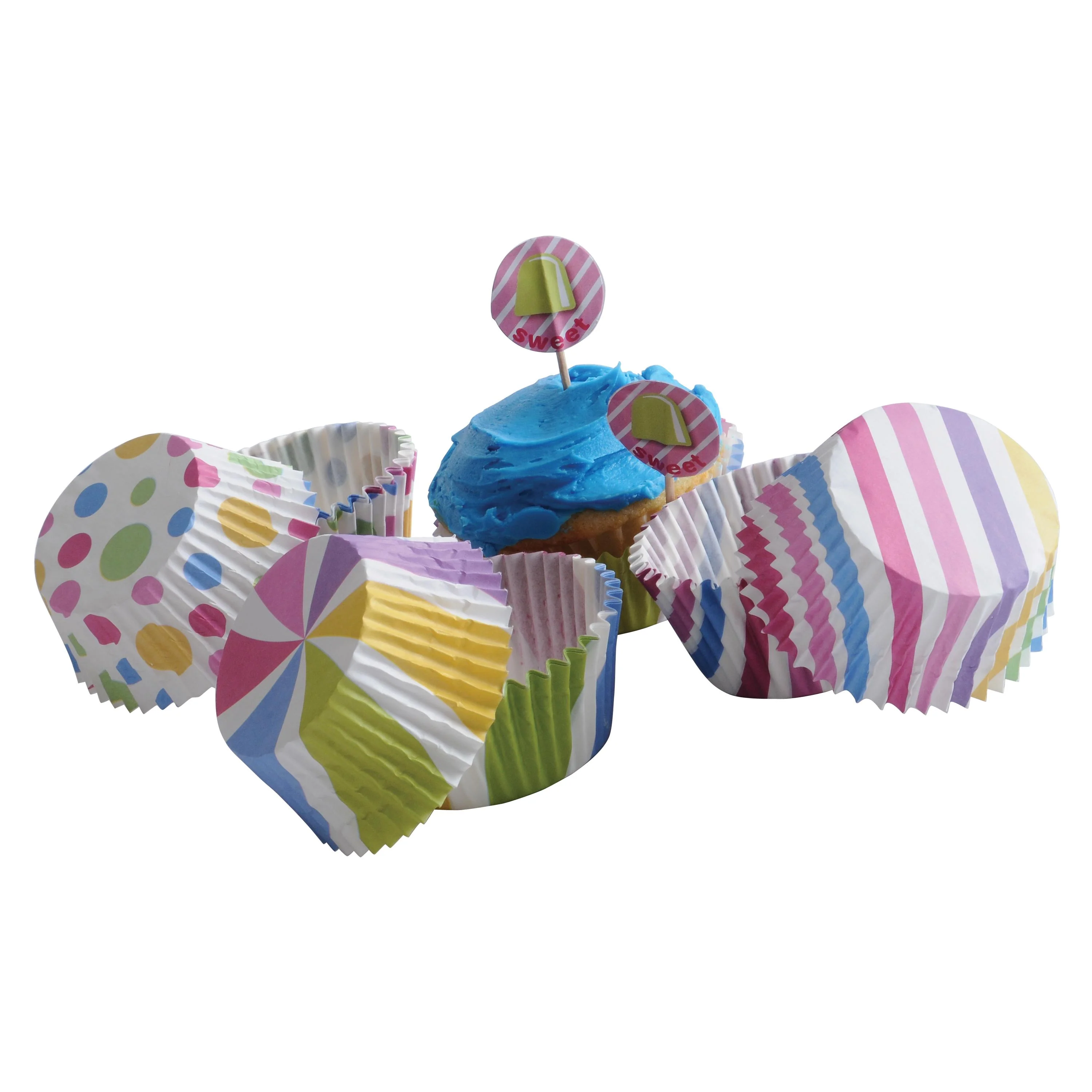 Pretend Baking & Craft Cupcake Liner & Pick Set – 24 Pack - Image 7