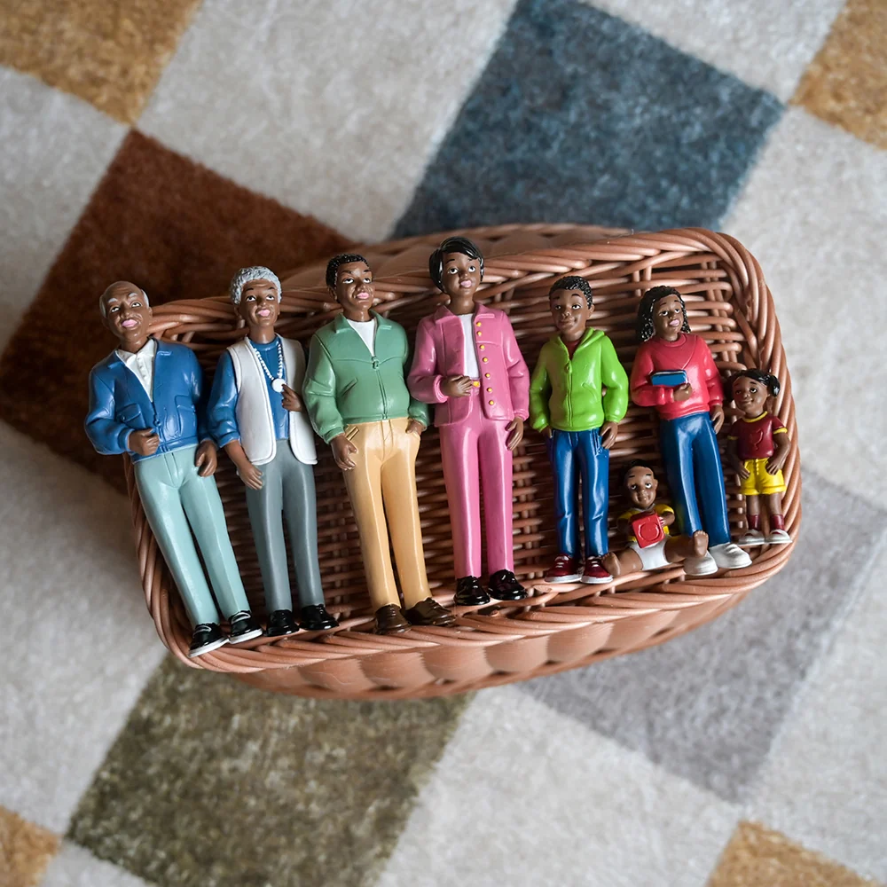 African American Pretend Play Vinyl Family Figurines | 8 Piece Set - Image 18
