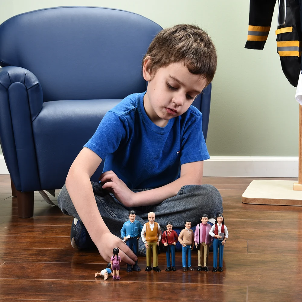 Hispanic Pretend Play Vinyl Family Figurines | 8 Piece Set - Image 4