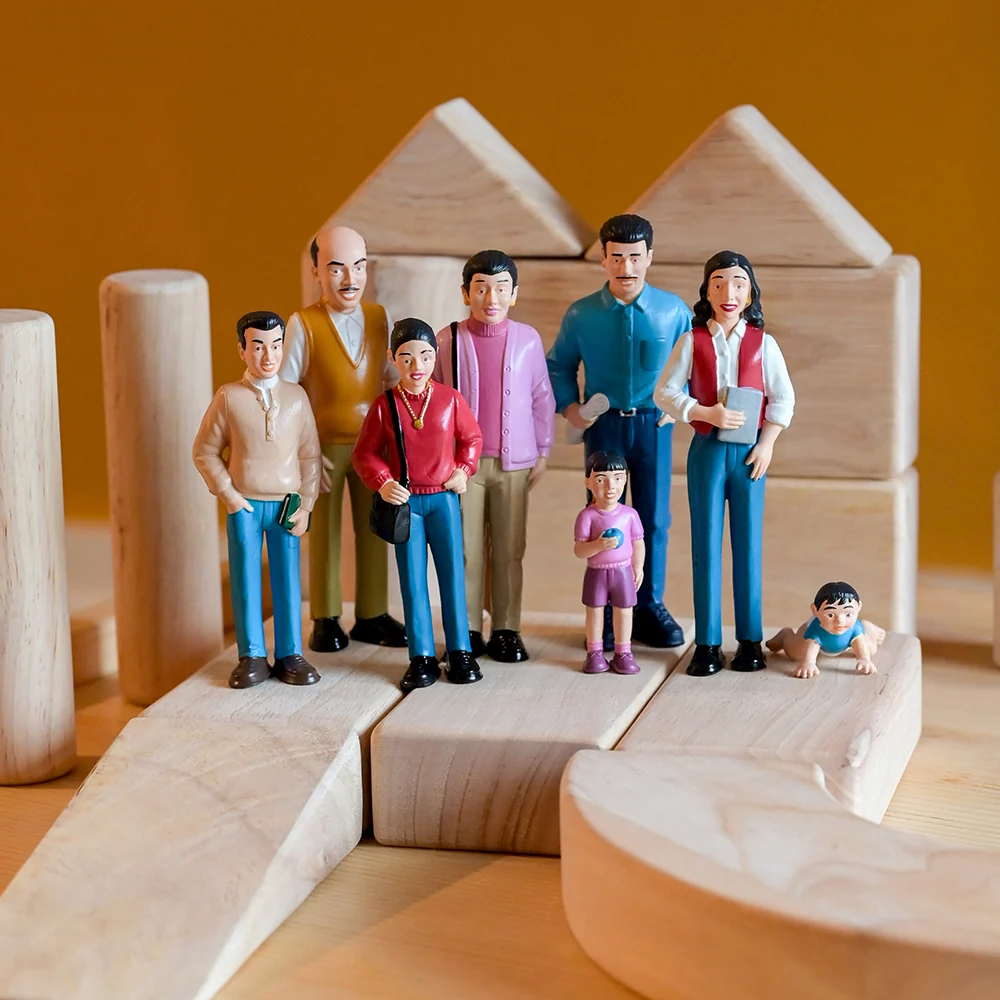 Hispanic Pretend Play Vinyl Family Figurines | 8 Piece Set - Image 7