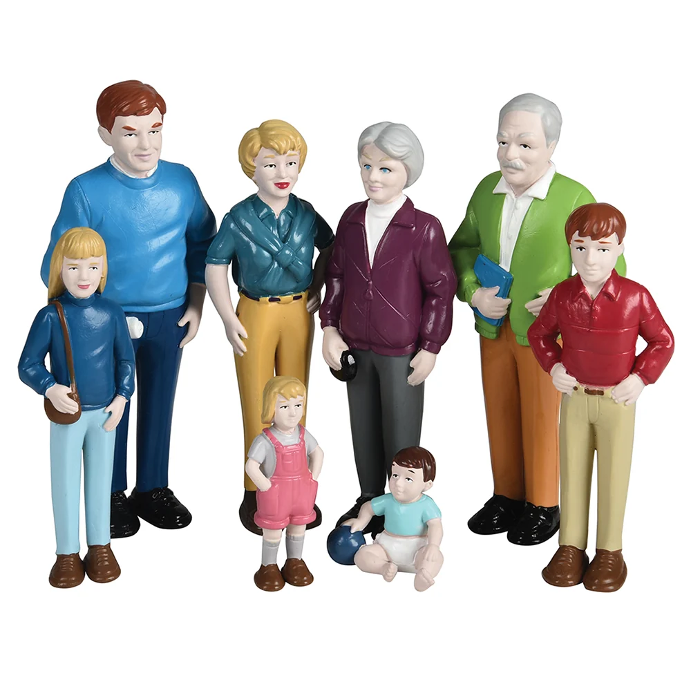 Pretend Play Vinyl Family Figurines | 32 Piece Multicultural Set - Image 2