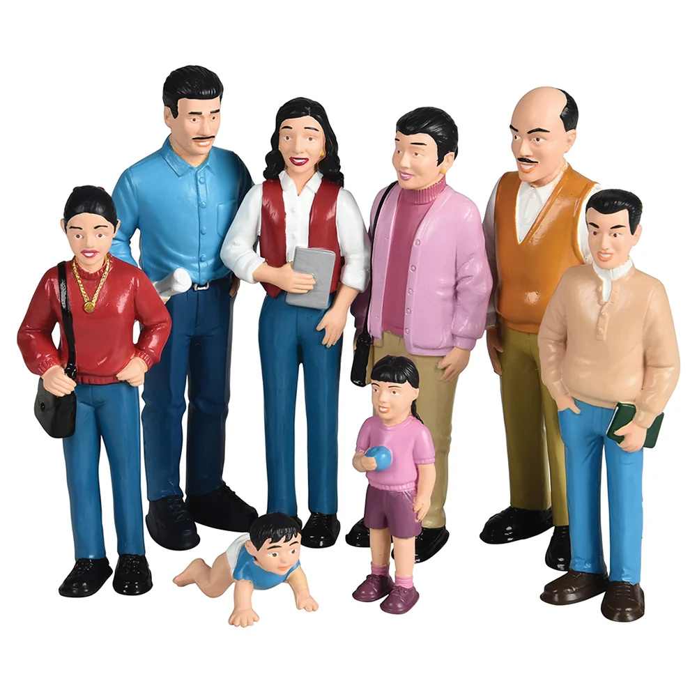 Pretend Play Vinyl Family Figurines | 32 Piece Multicultural Set - Image 4