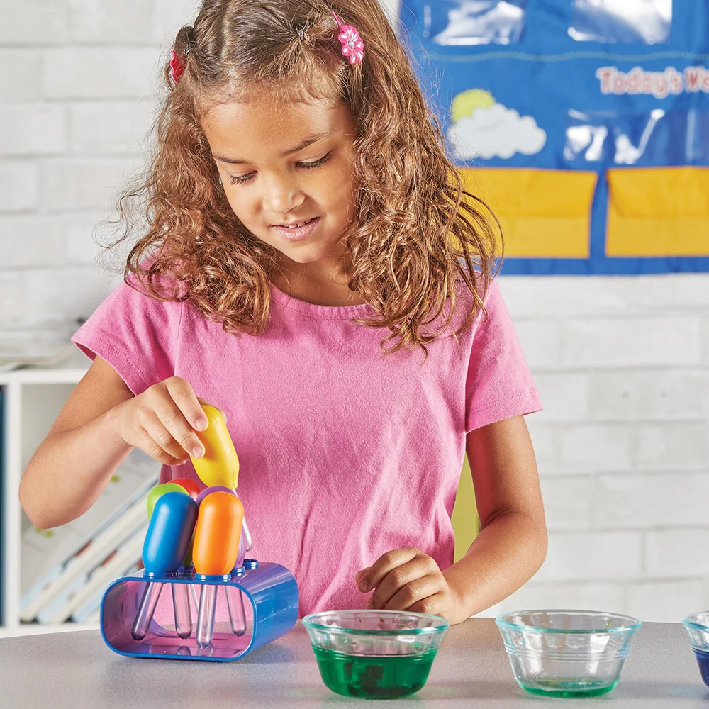 Primary Science Jumbo Eyedroppers with Stand | Fine Motor Skill Tools for Preschool STEM & Sensory Activities - Image 5