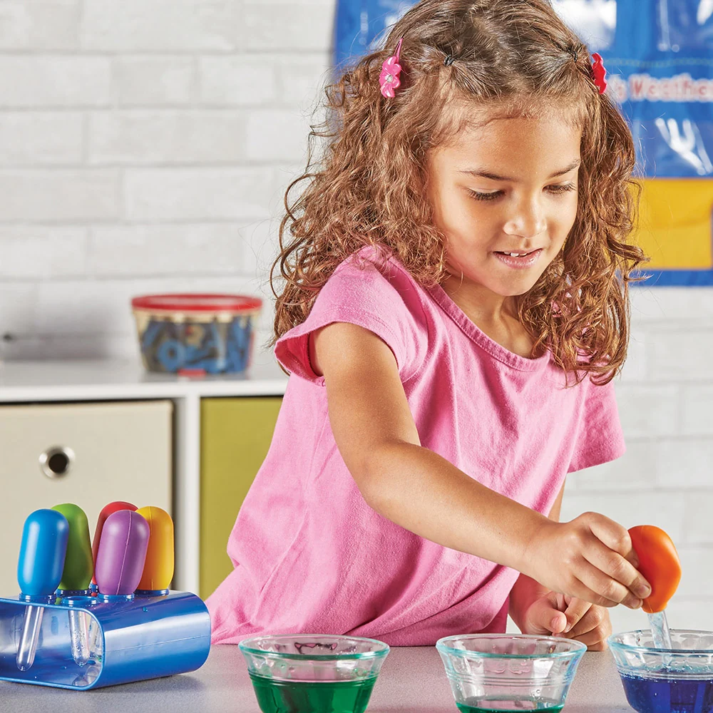 Primary Science Jumbo Eyedroppers with Stand | Fine Motor Skill Tools for Preschool STEM & Sensory Activities - Image 6