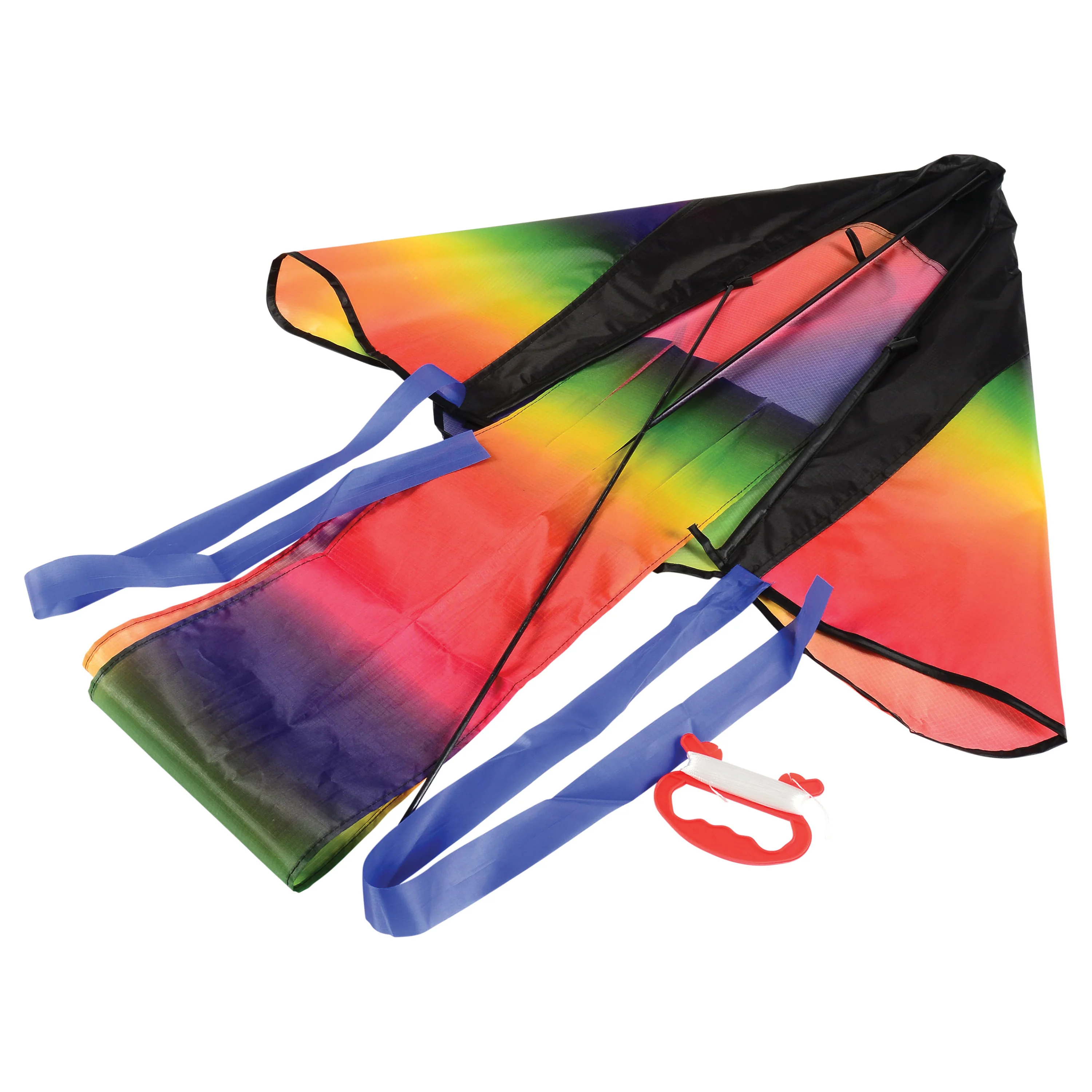 Rainbow Dragon Tail Kite | Easy-Fly Nylon Kite with 41" Wingspan - Image 3