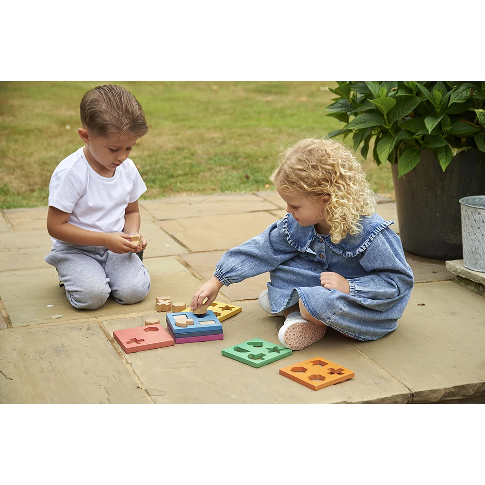 Rainbow Wooden Shape Stacker - Image 21