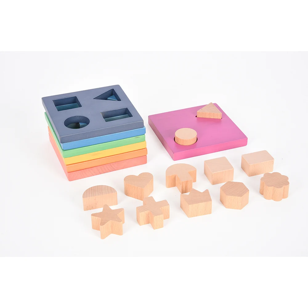 Rainbow Wooden Shape Stacker - Image 7