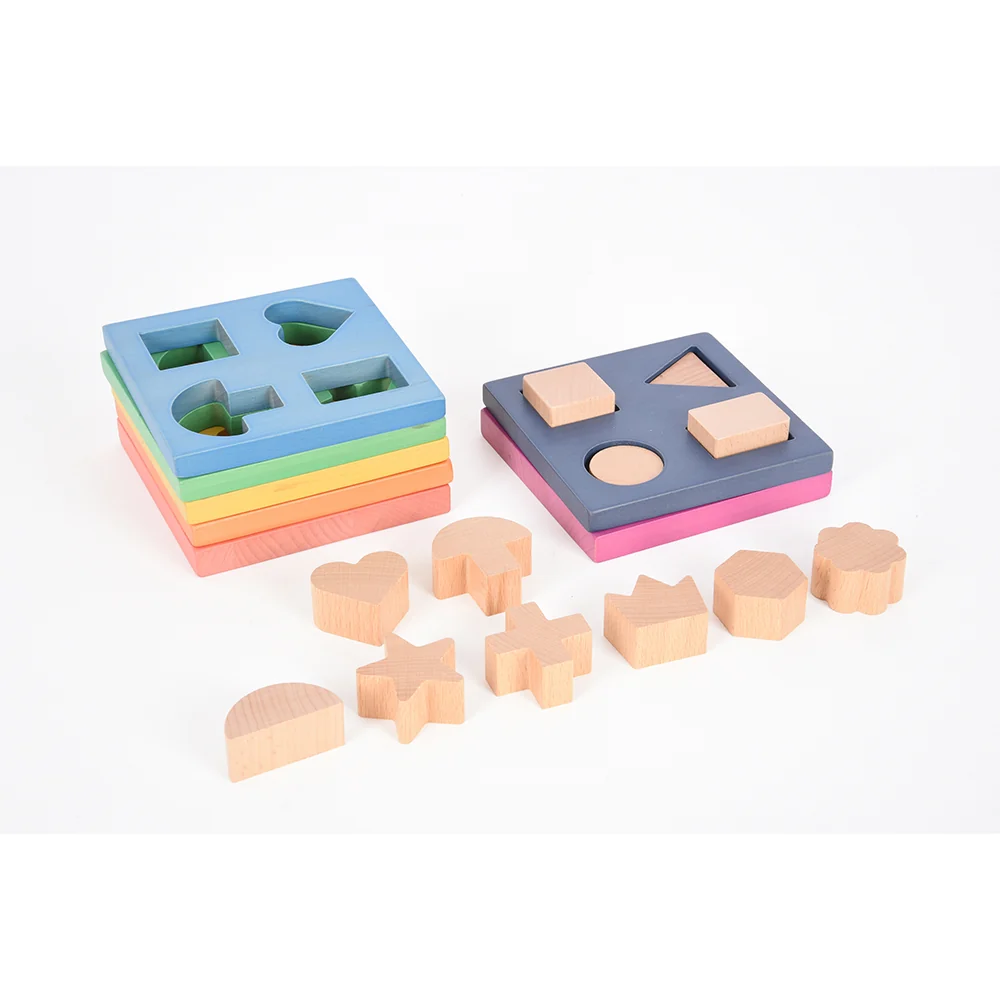 Rainbow Wooden Shape Stacker - Image 9
