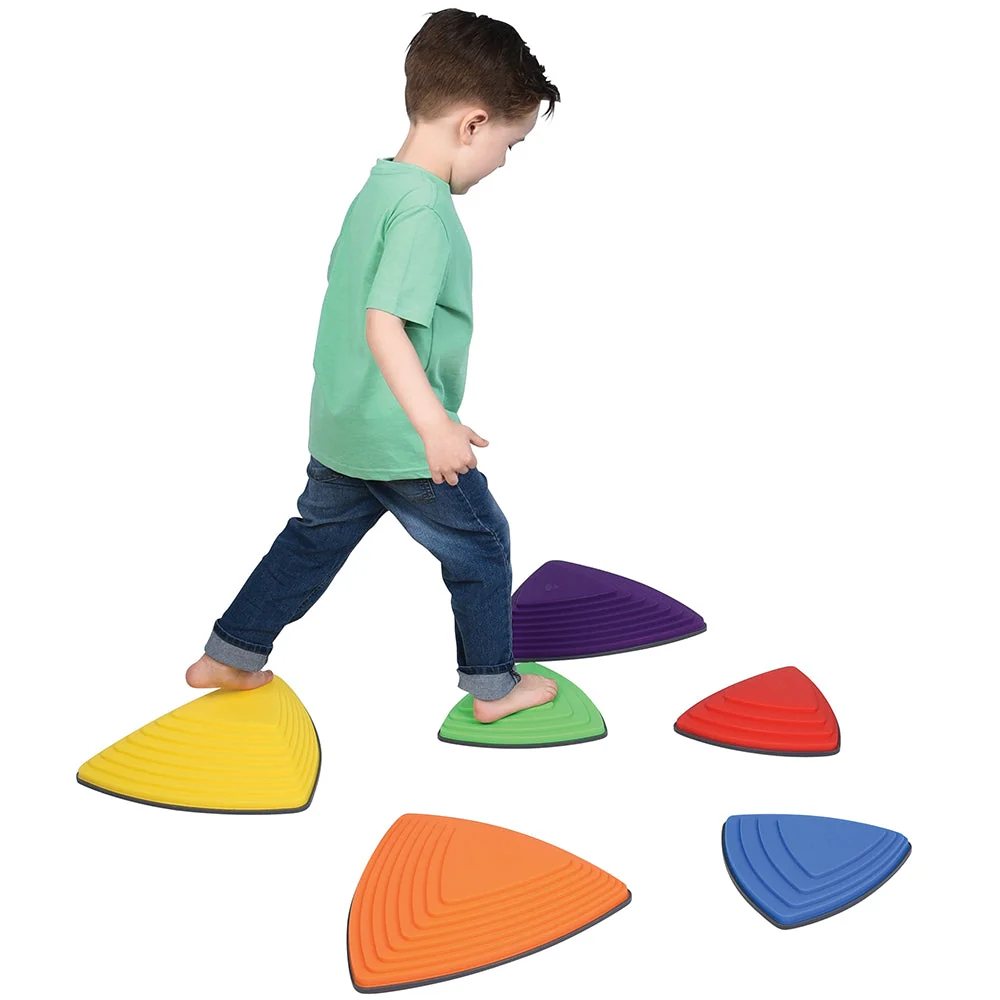 River Stones 6-Piece Set | Triangular Balance Stones for Active Play - Image 4