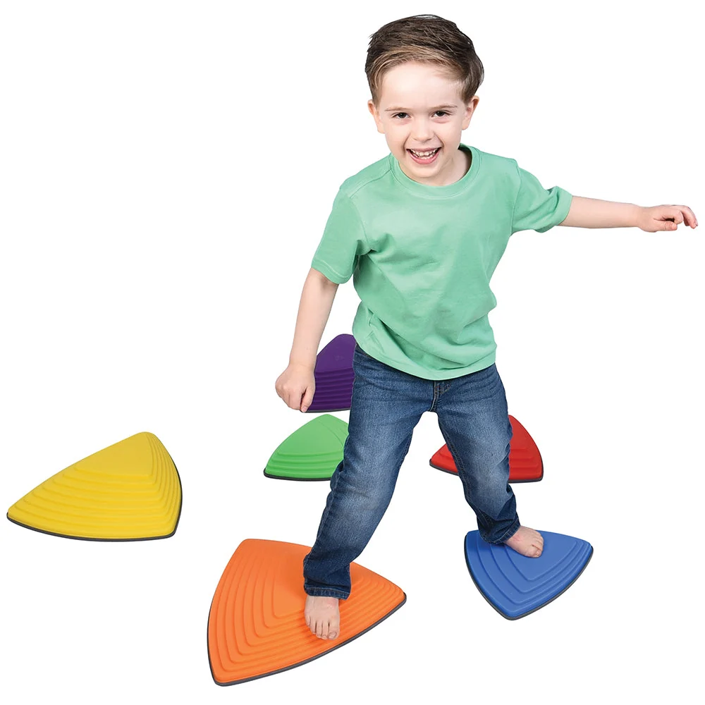 River Stones 6-Piece Set | Triangular Balance Stones for Active Play - Image 5