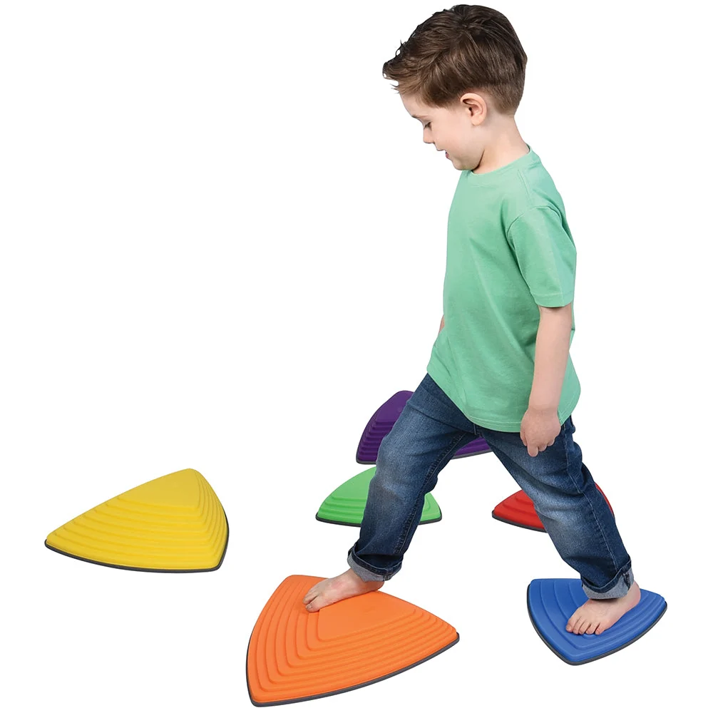 River Stones 6-Piece Set | Triangular Balance Stones for Active Play - Image 6