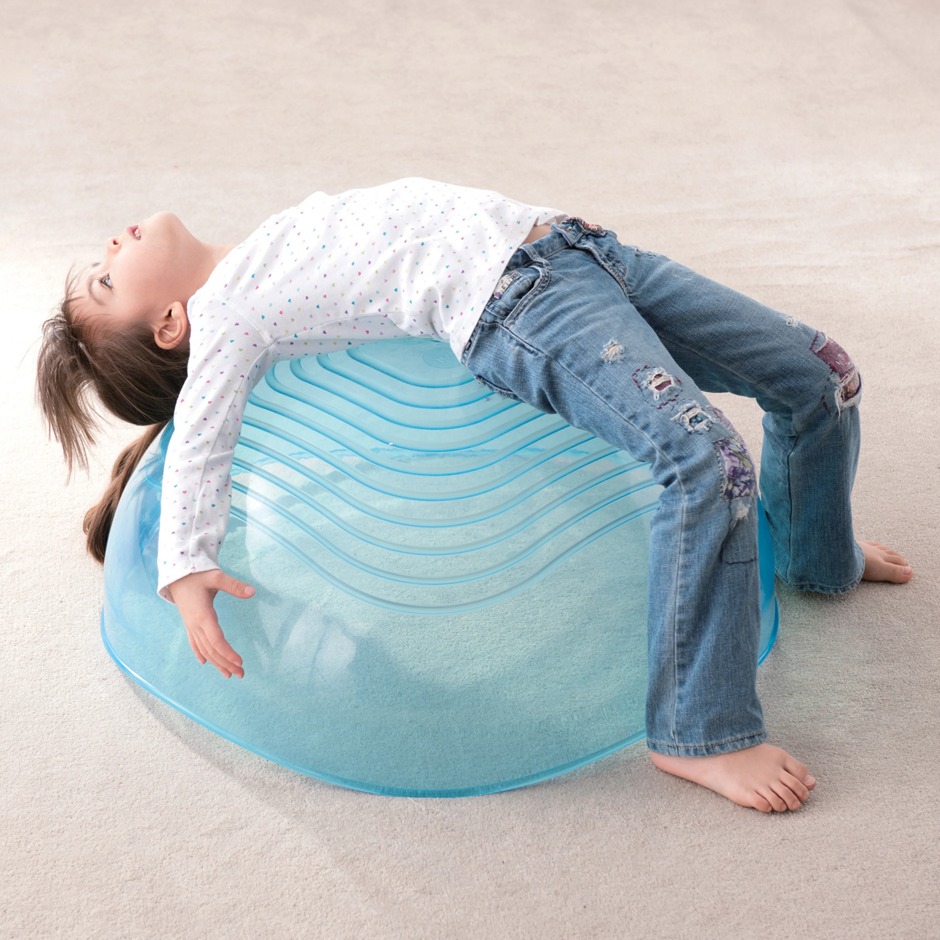 Rocking Balance Bowl | Sensory Movement & Balance Bowl with Rippled Interior - Image 3