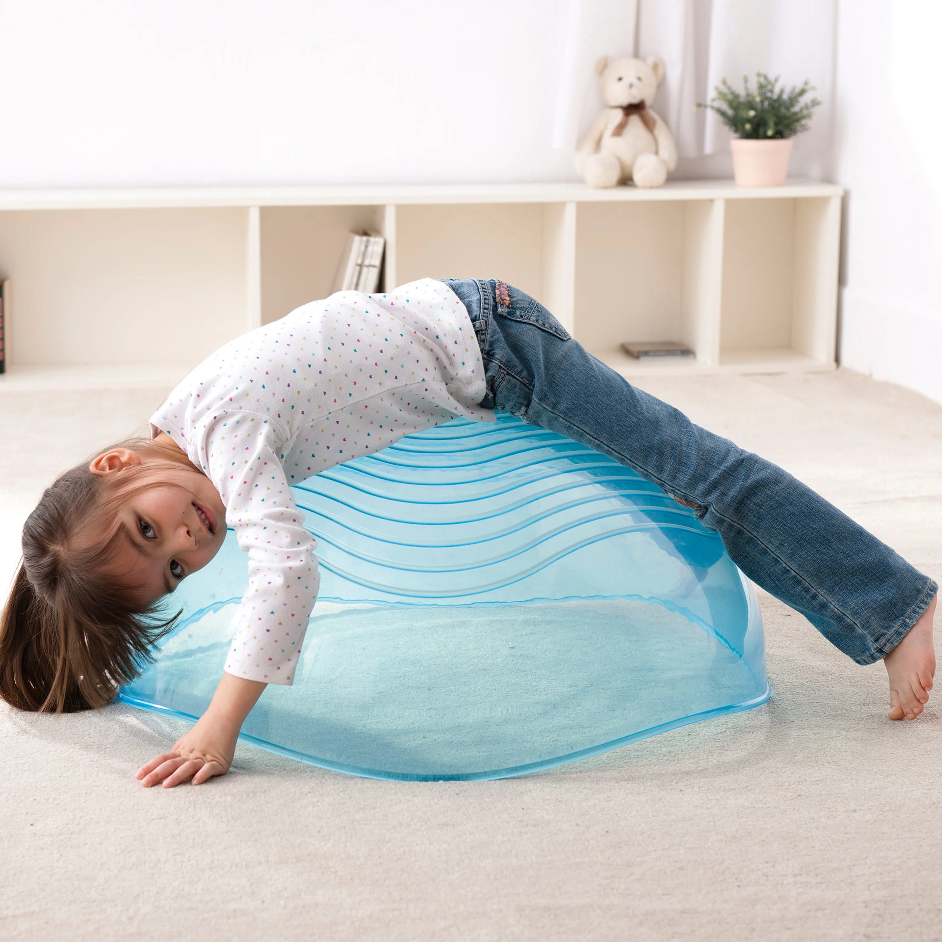 Rocking Balance Bowl | Sensory Movement & Balance Bowl with Rippled Interior - Image 7