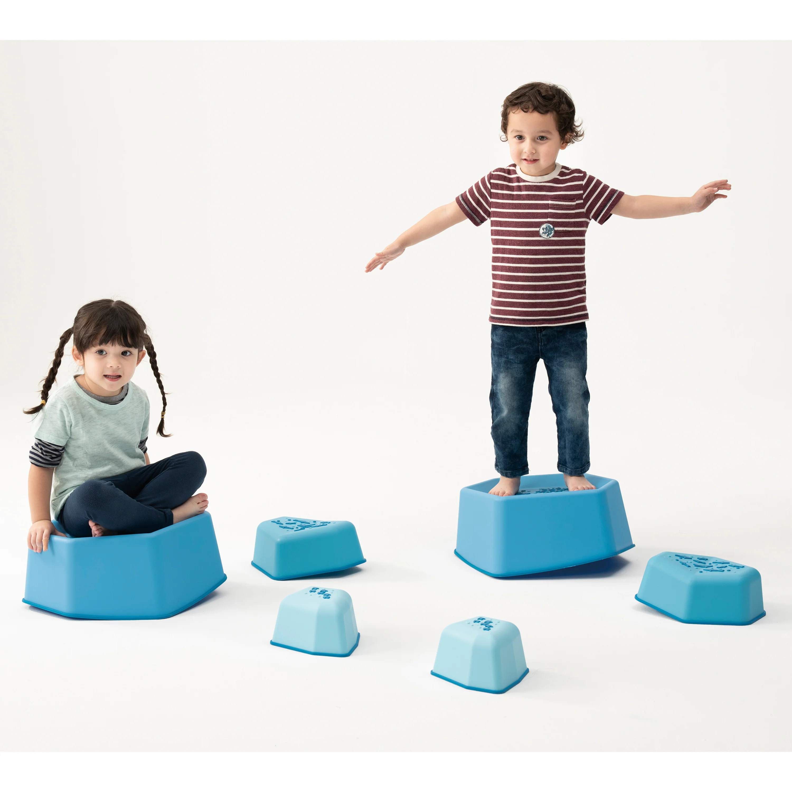 Rocking Balance Ice Stepping Stones | 6-Piece Anti-Slip Active Play Set - Image 6