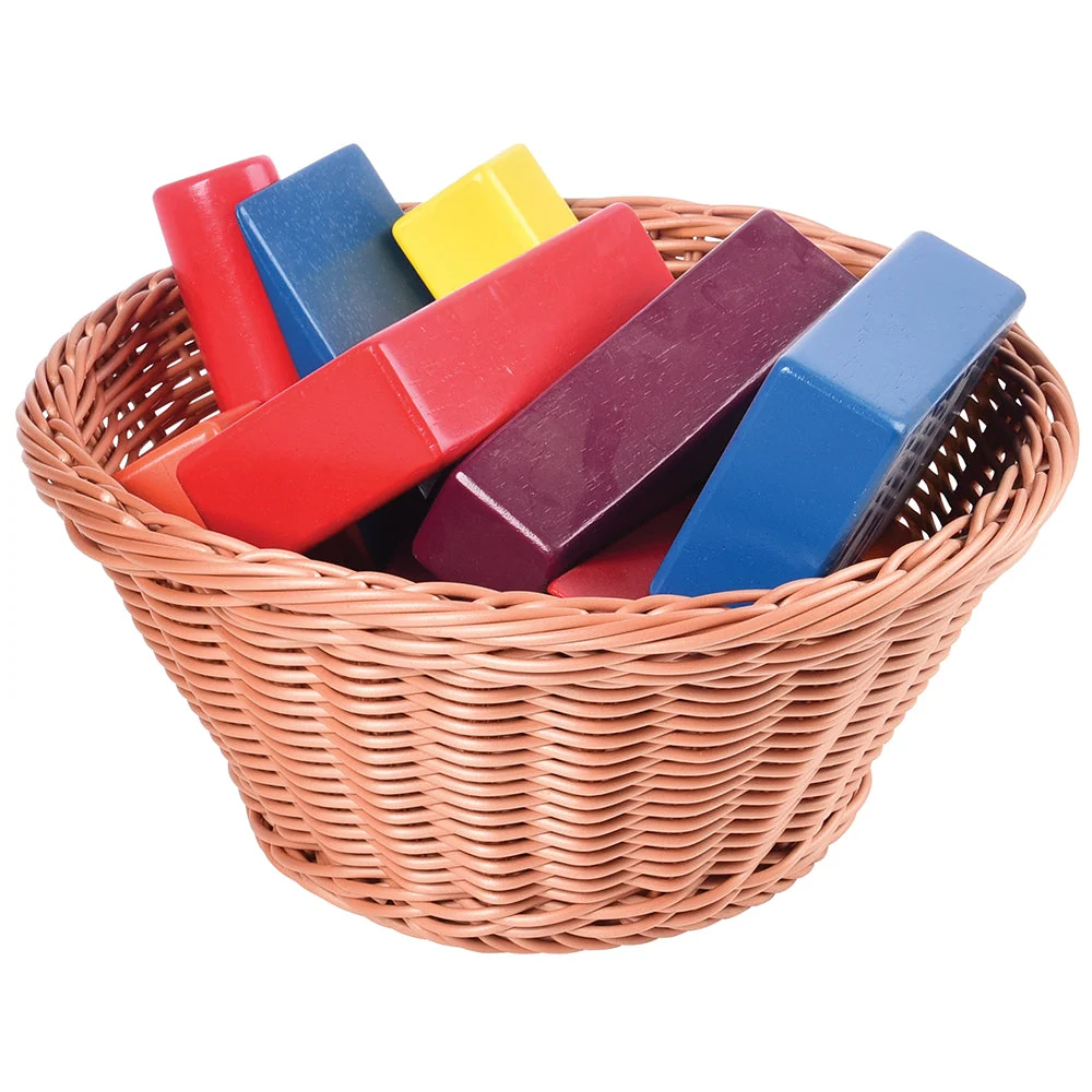 Plastic Wicker Round Baskets - Set of 3 - Image 6