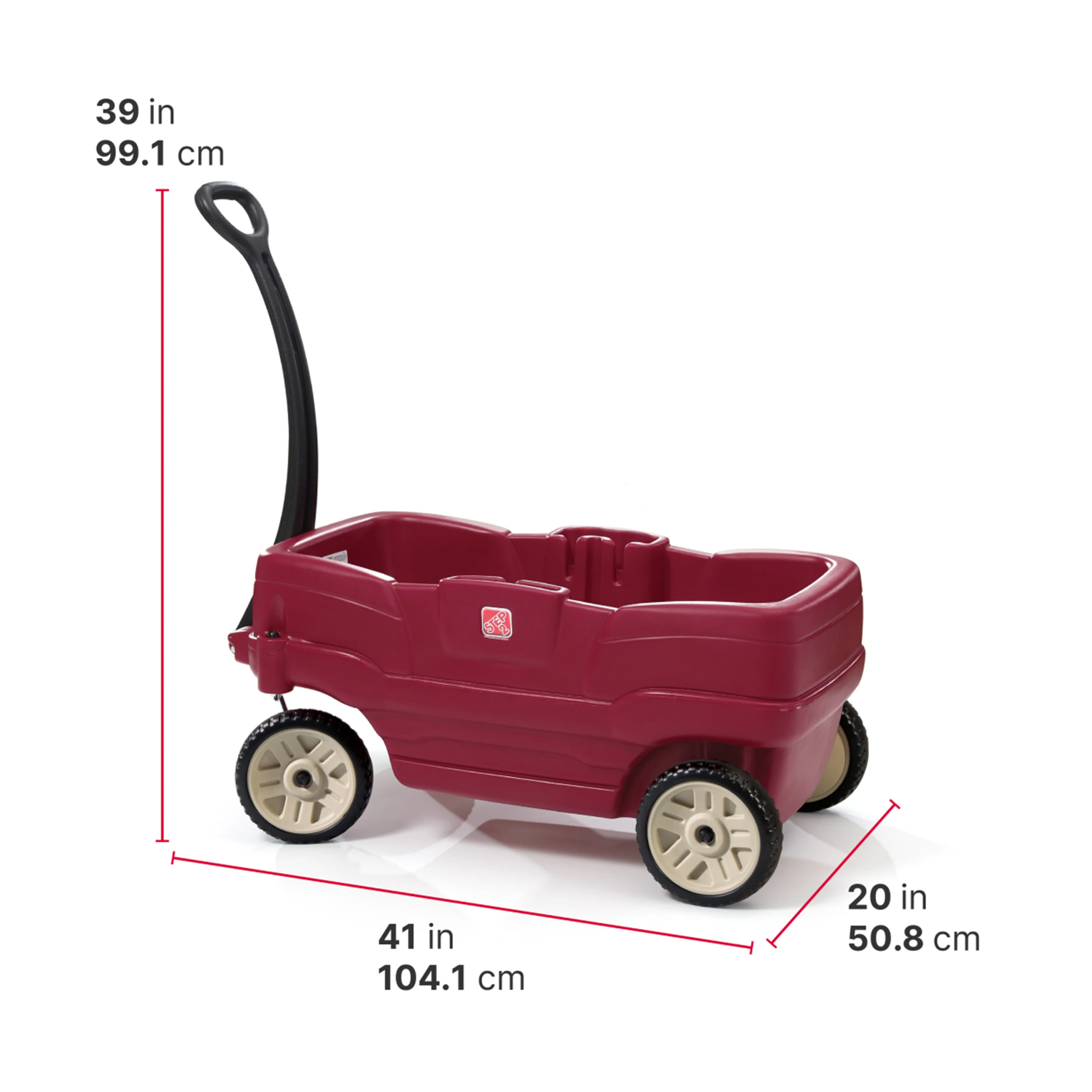 Step2 Rumble Wagon™ | Sturdy 2-Seater Toddler Ride-On Wagon with Safety Seatbelts & Storage - Image 2